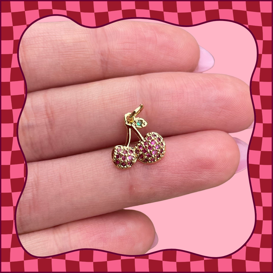 CZ Cherries Charm
