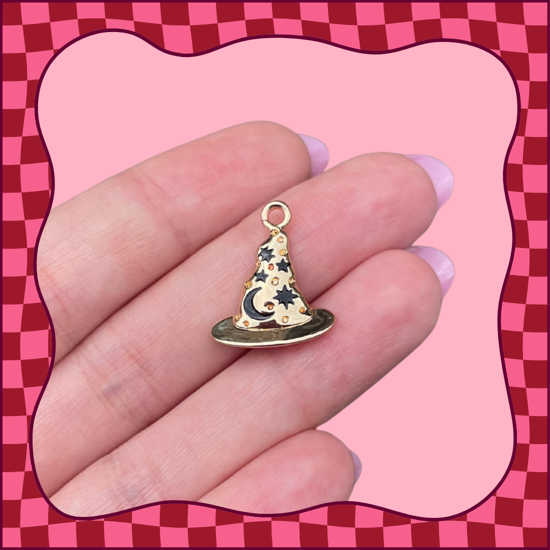 Gold Witch Hat Charm