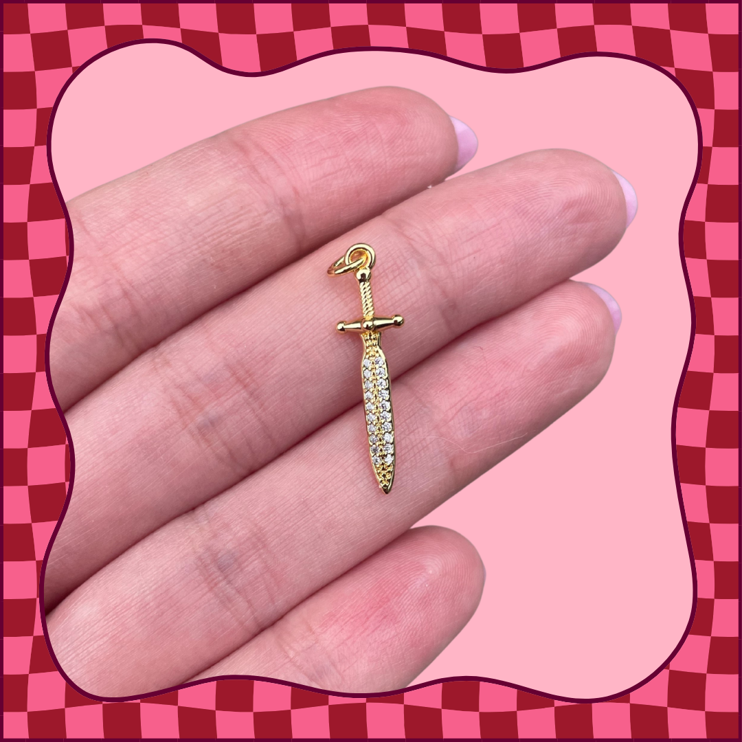 CZ Dagger Charm