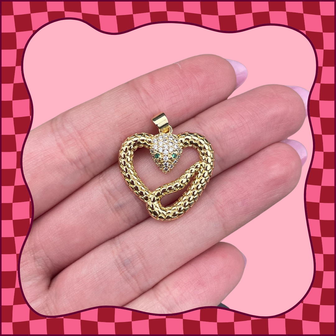 Heart Snake Charm