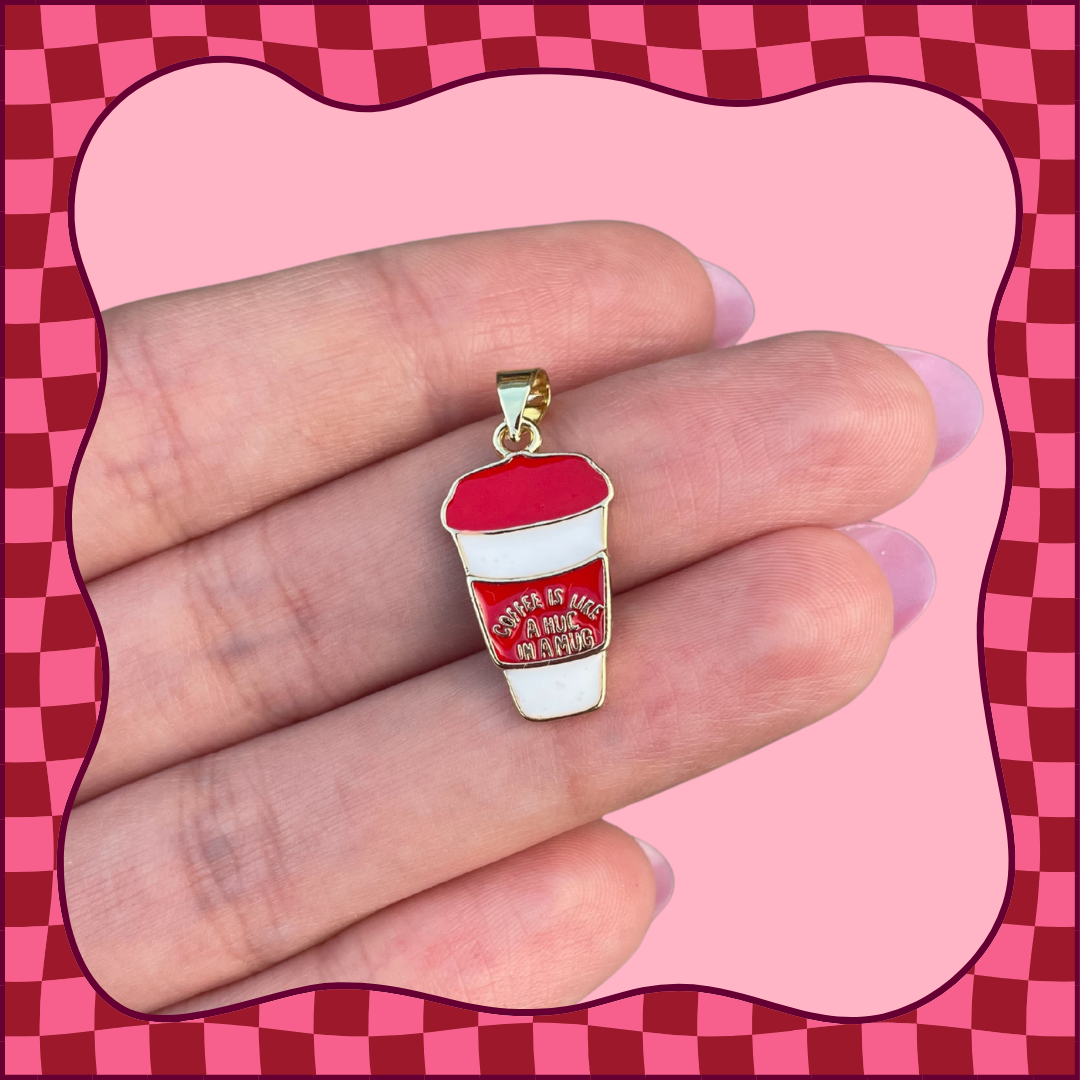 Coffee is Like a Hug in a Mug Charm