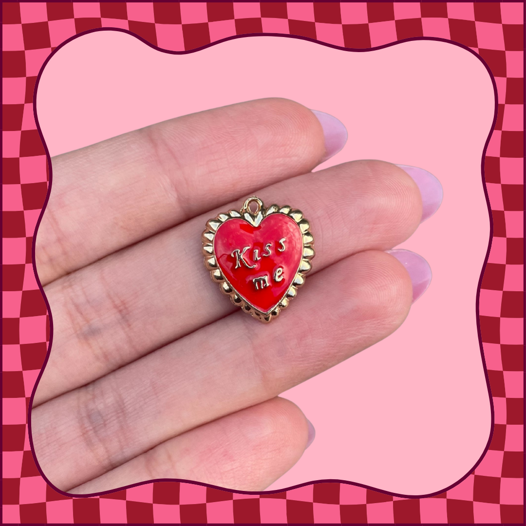 Kiss Me Heart Charm