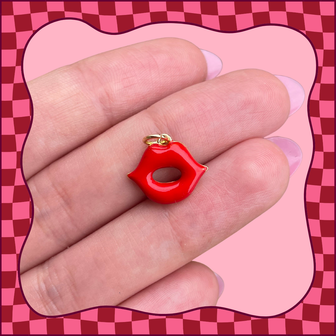 Red Lips Charm