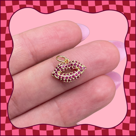 CZ Lips Charm
