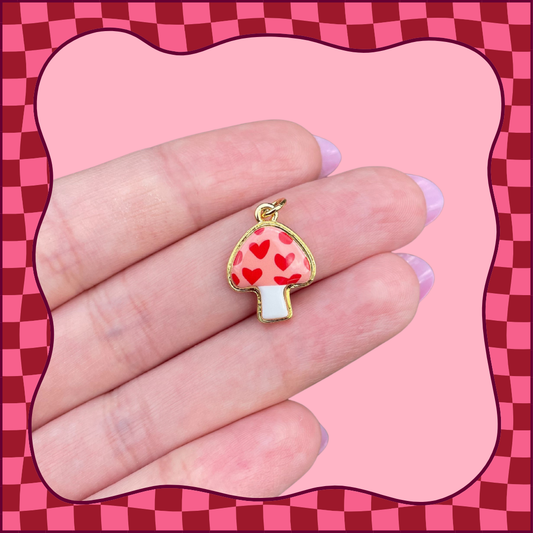 Mushroom Heart Charm