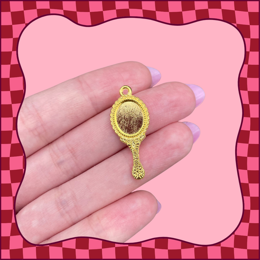 Gold Antique Mirror Charm