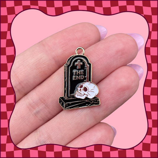 The End Gravestone Charm