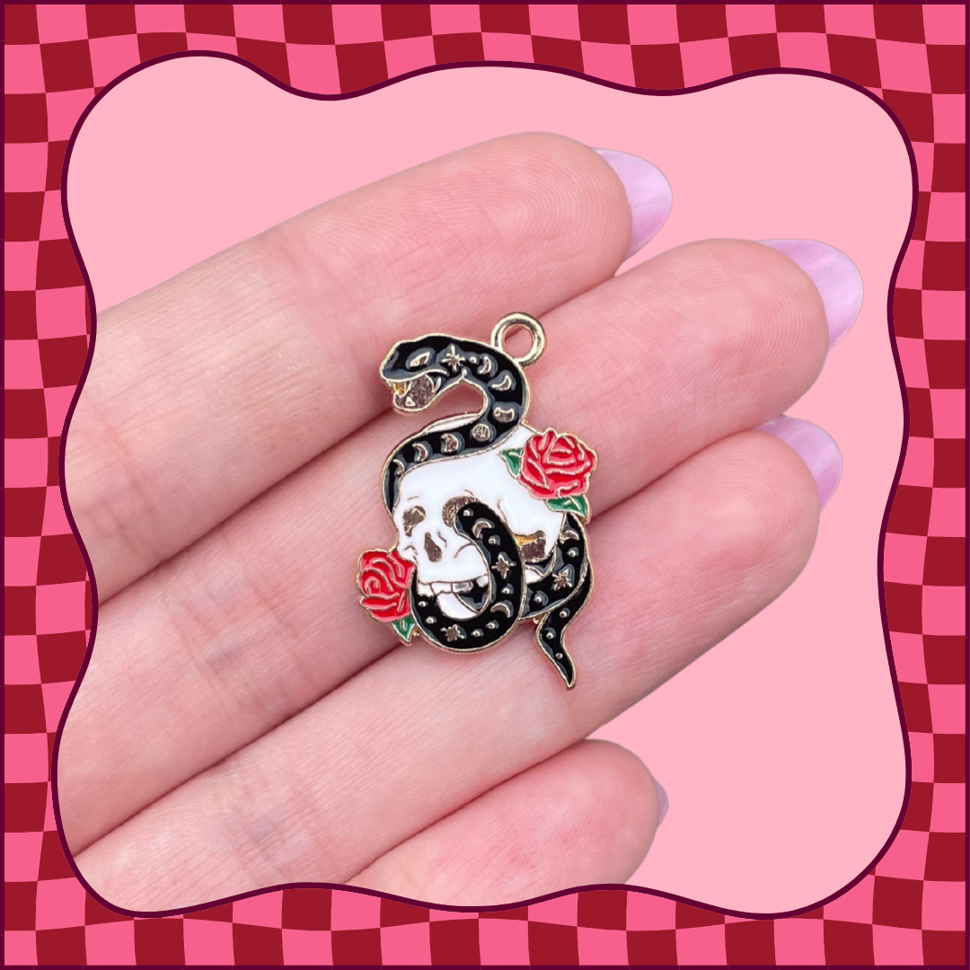Snake and Skull Charm