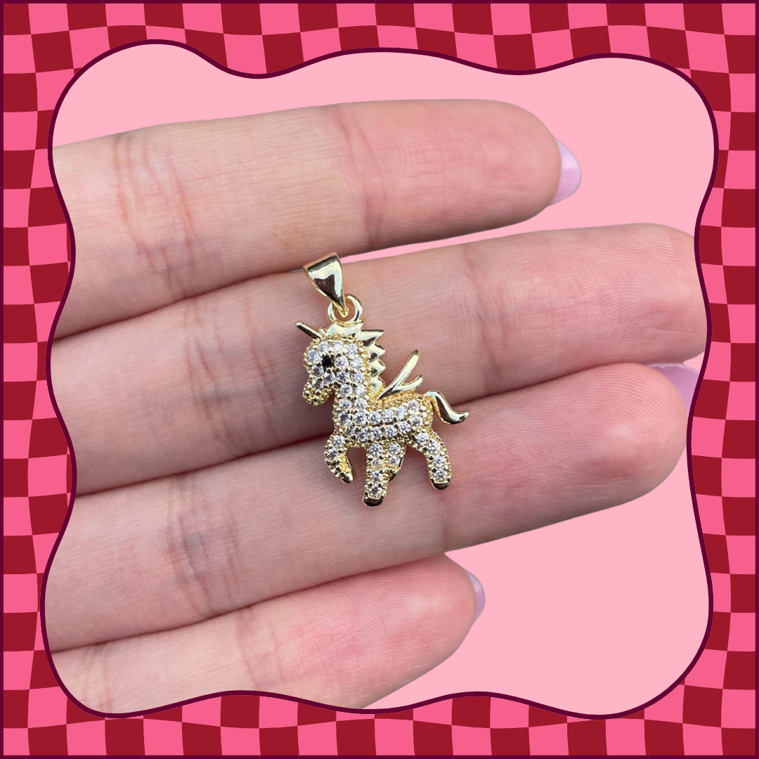 CZ Unicorn Charm