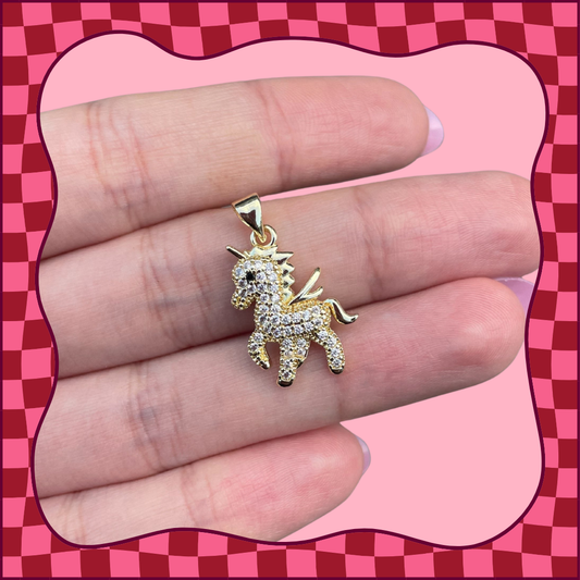 CZ Unicorn Charm