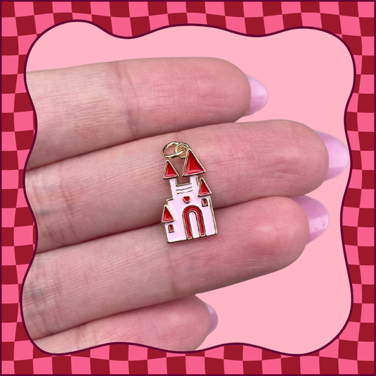 Pink and Red Castle Charm