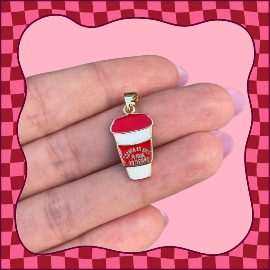 Coffee is Like a Hug in a Mug Charm