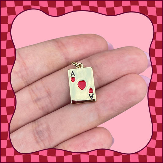 Ace of Hearts Card Charm