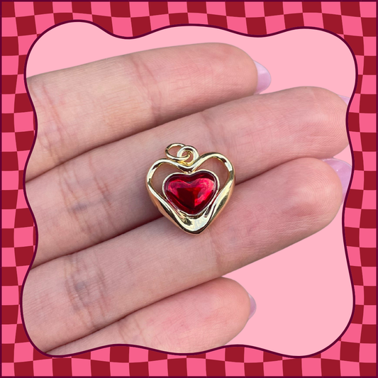 Layered Chunky Heart Charm