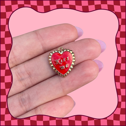 Kiss Me Heart Charm
