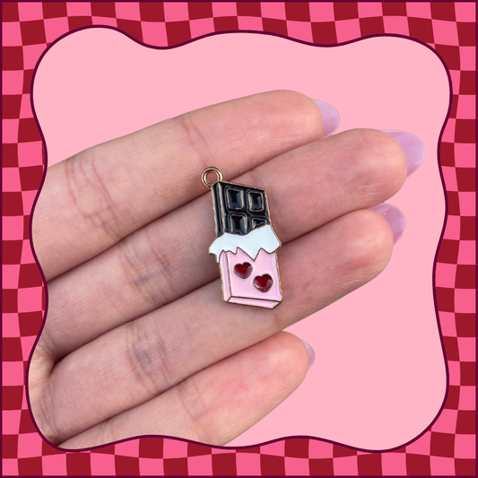 Pink Chocolate Bar Charm