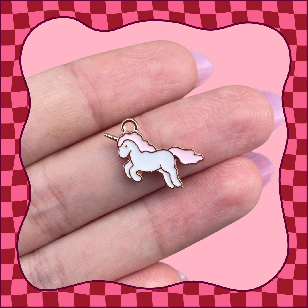 Pink Unicorn Charm