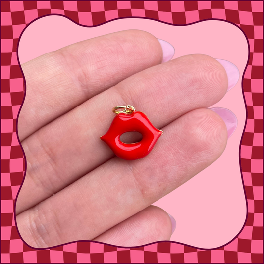Red Lips Charm
